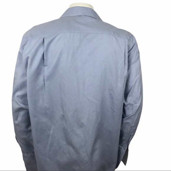 Mondo Di Marco Italian Blue Dress Shirt 17.5 | 100% Cotton Made in Italy - Picture 2 of 13